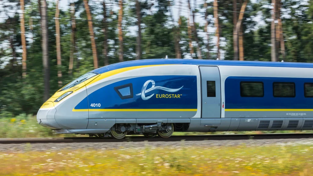 The Eurostar trainline in Europe.