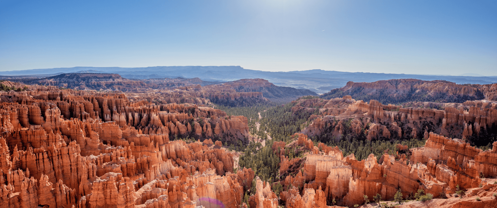 view of Bryce and Zion canyons from above
