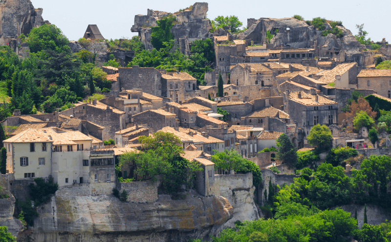 Village of Beaux-les-Provence on a hill