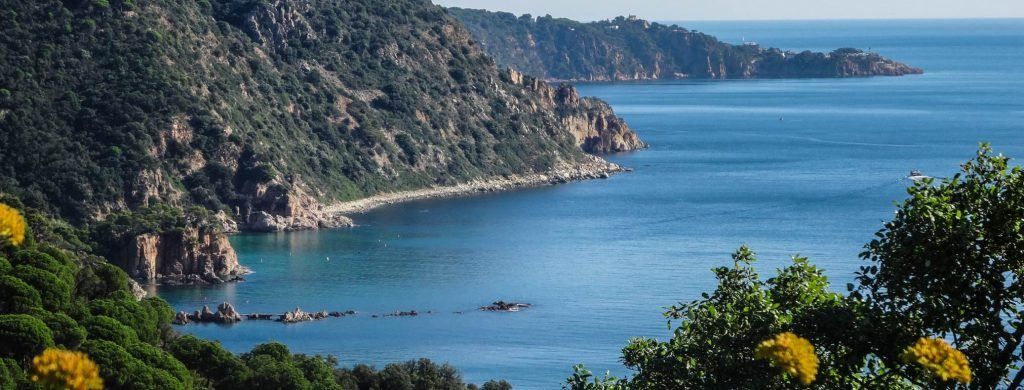 Landscape of Costa Brava and the ocean