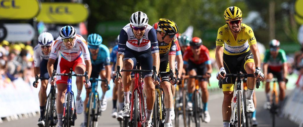 cyclists racing in the Tour de France