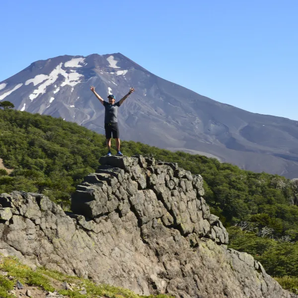 Person outside in nature - Lakes District Chile