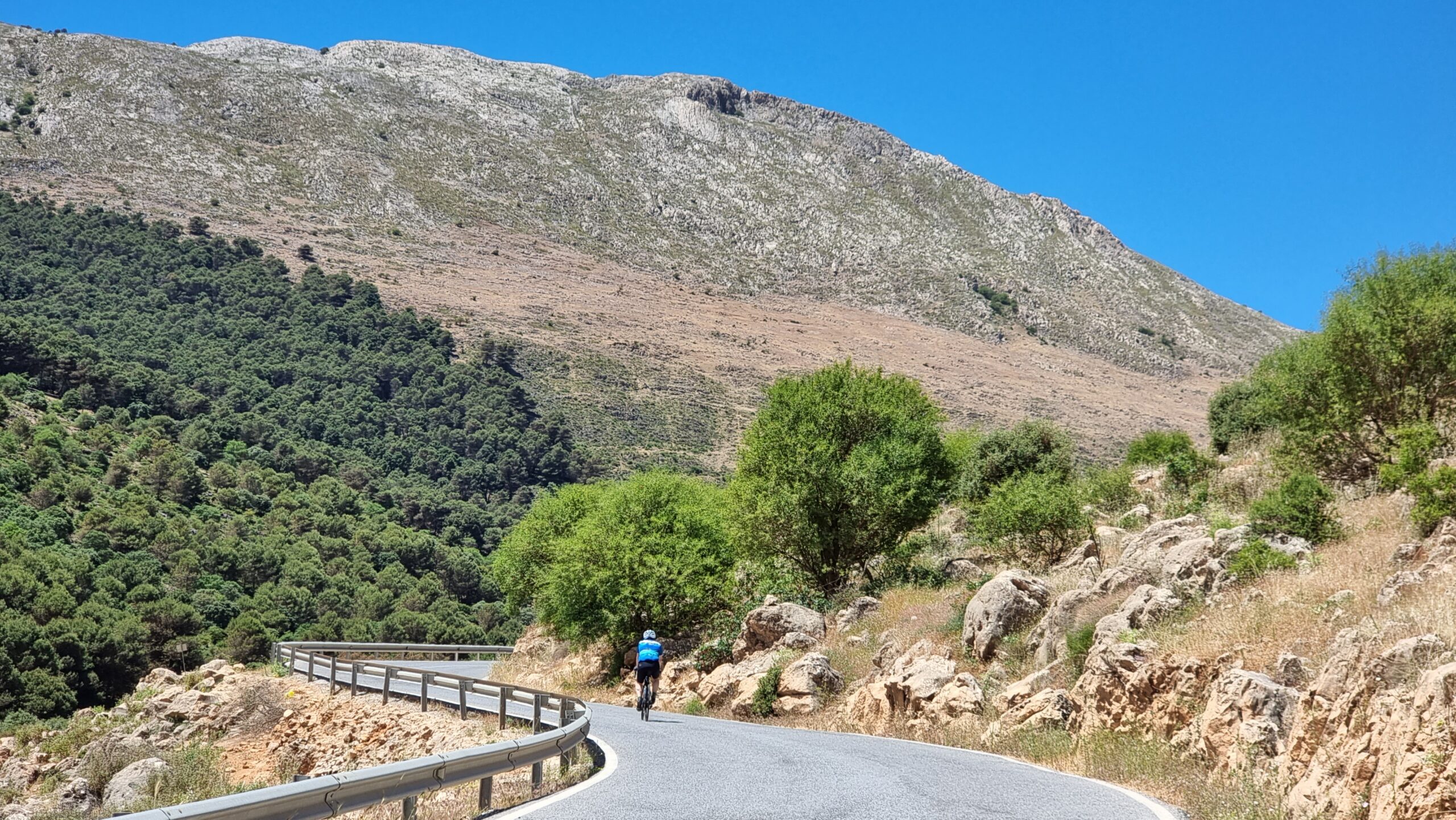 cyclist riding their bike through Andalucia