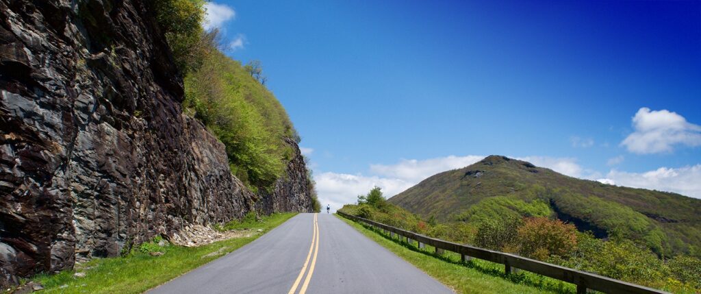 A road in Asheville North Carolina