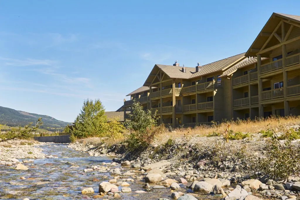 Exterior view of the St Mary resort hotel in Glacier, Montana