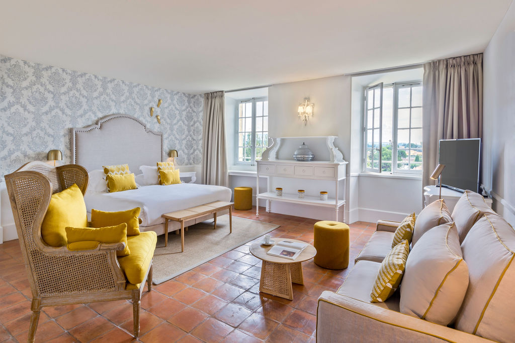 A room at hotel Château de Mazan