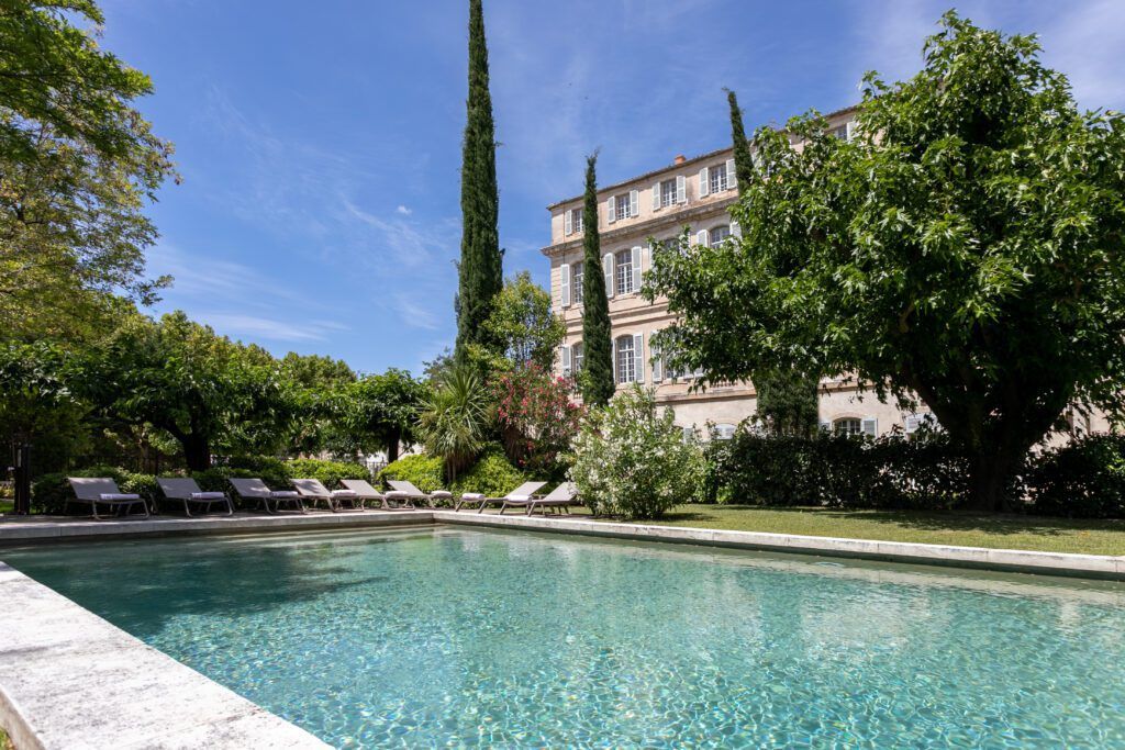 Pool at hotel Château de Mazan