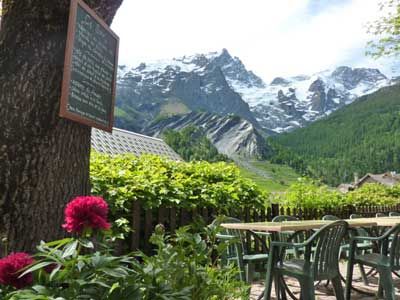 Outside terrace of Auberge Edelweiss