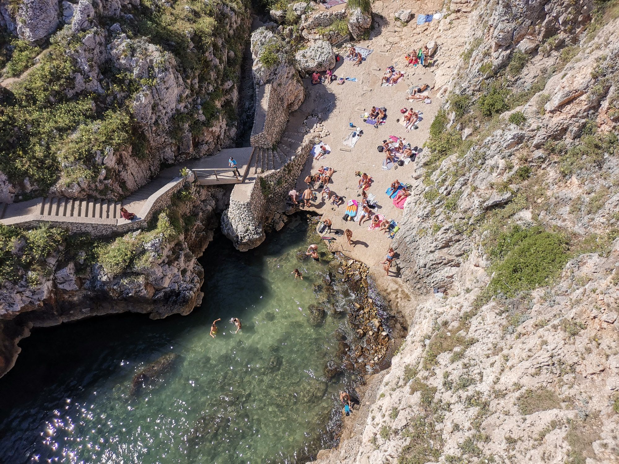 Swim in the crystal clear water of Ciolo