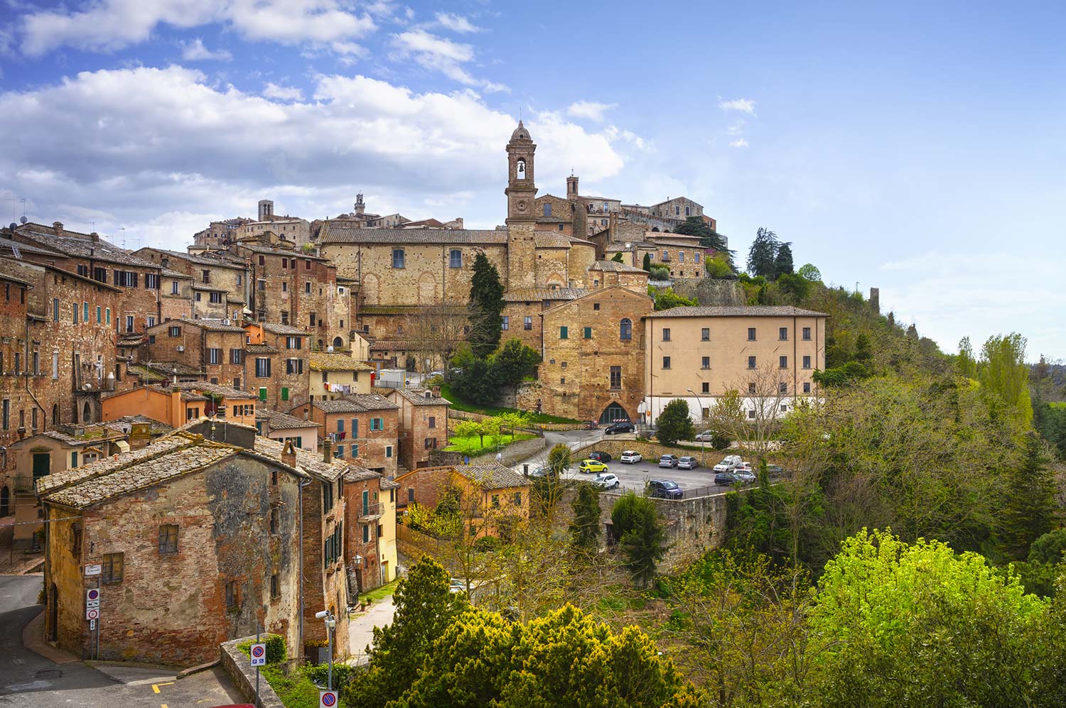 A view of the city of mentepulciano in Tuscany