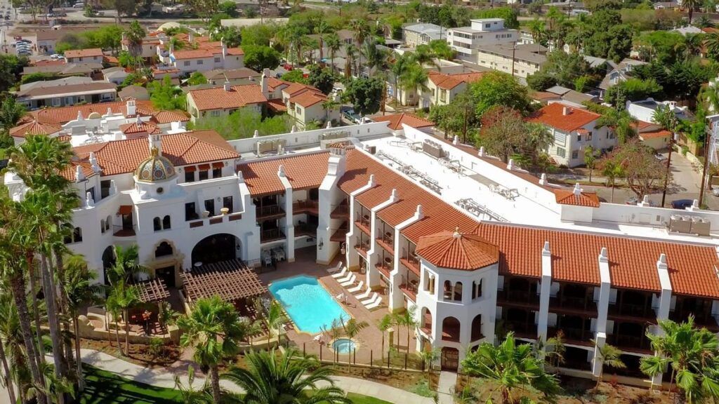 Ariel view of the Santa Barbarba Inn