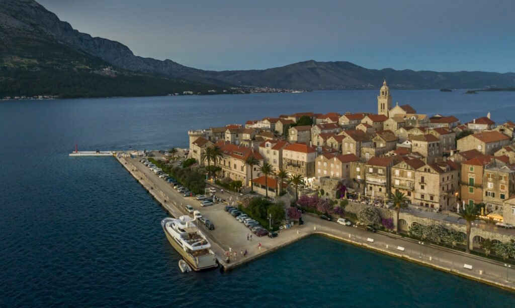 Aminess Korčula Heritage Hotel fly over view