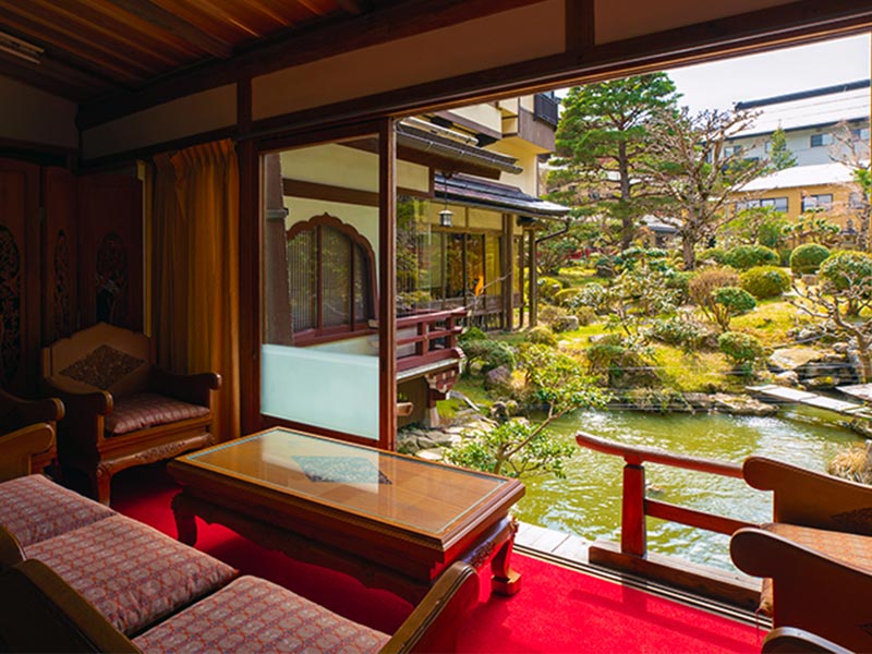 balcony at the Sekisho in hotel Japan
