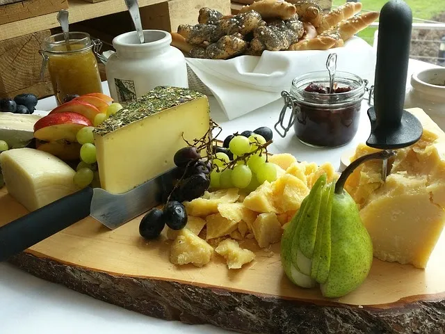 Lunch at a mountain cheese farm