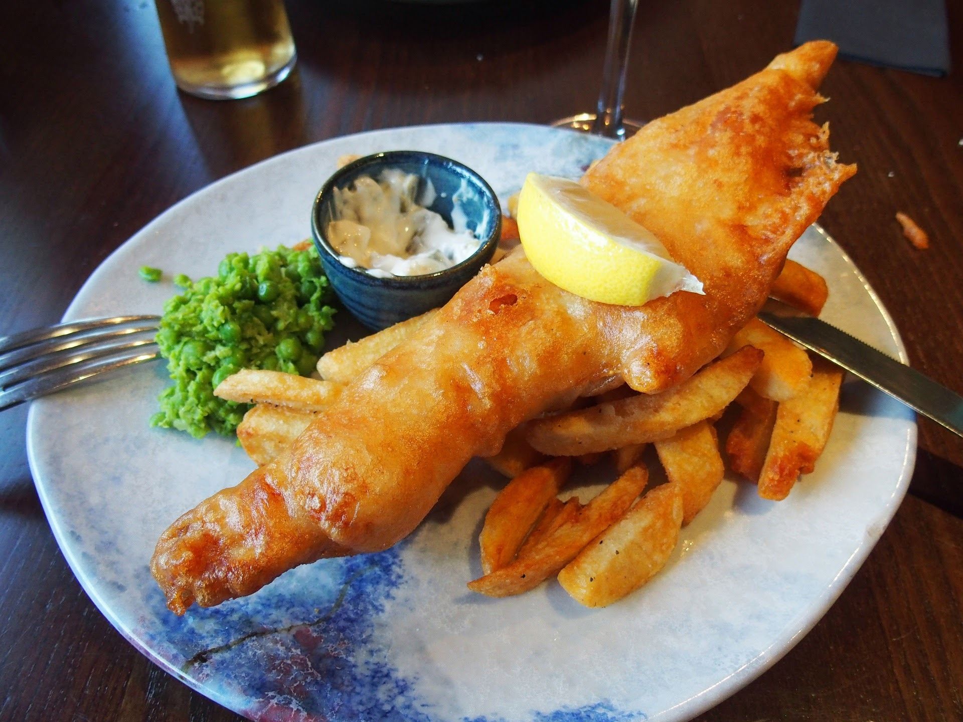 Traditional Fish & Chips at Brighton Beach 