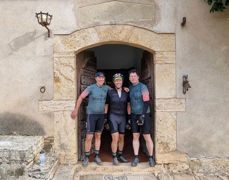 A group of people smiling for a camera in Girona Spain