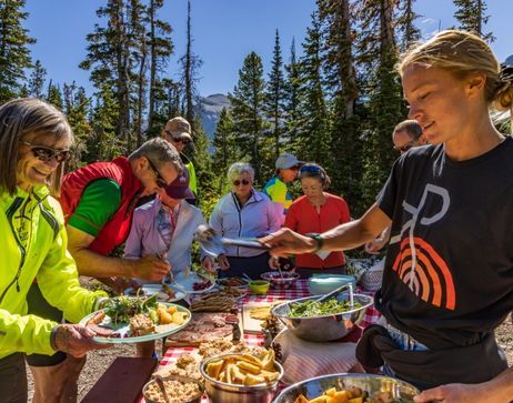 A picnic lunch in Glacier National Park