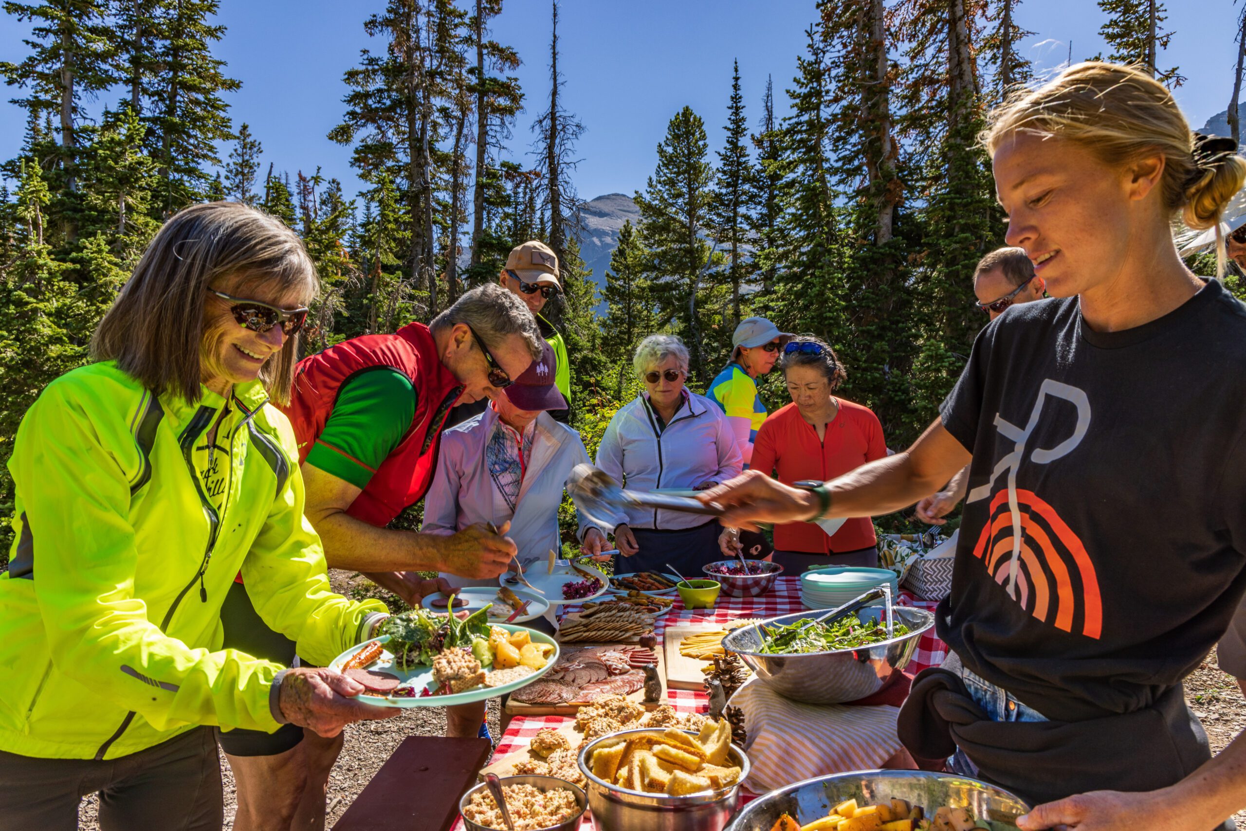 A picnic lunch in Glacier National Park