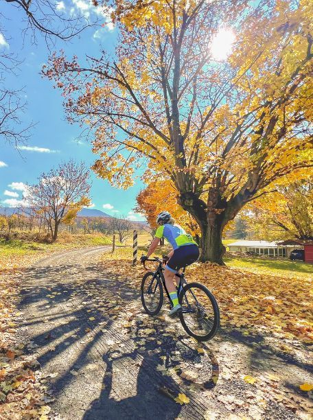 A person riding their bike in Virginia