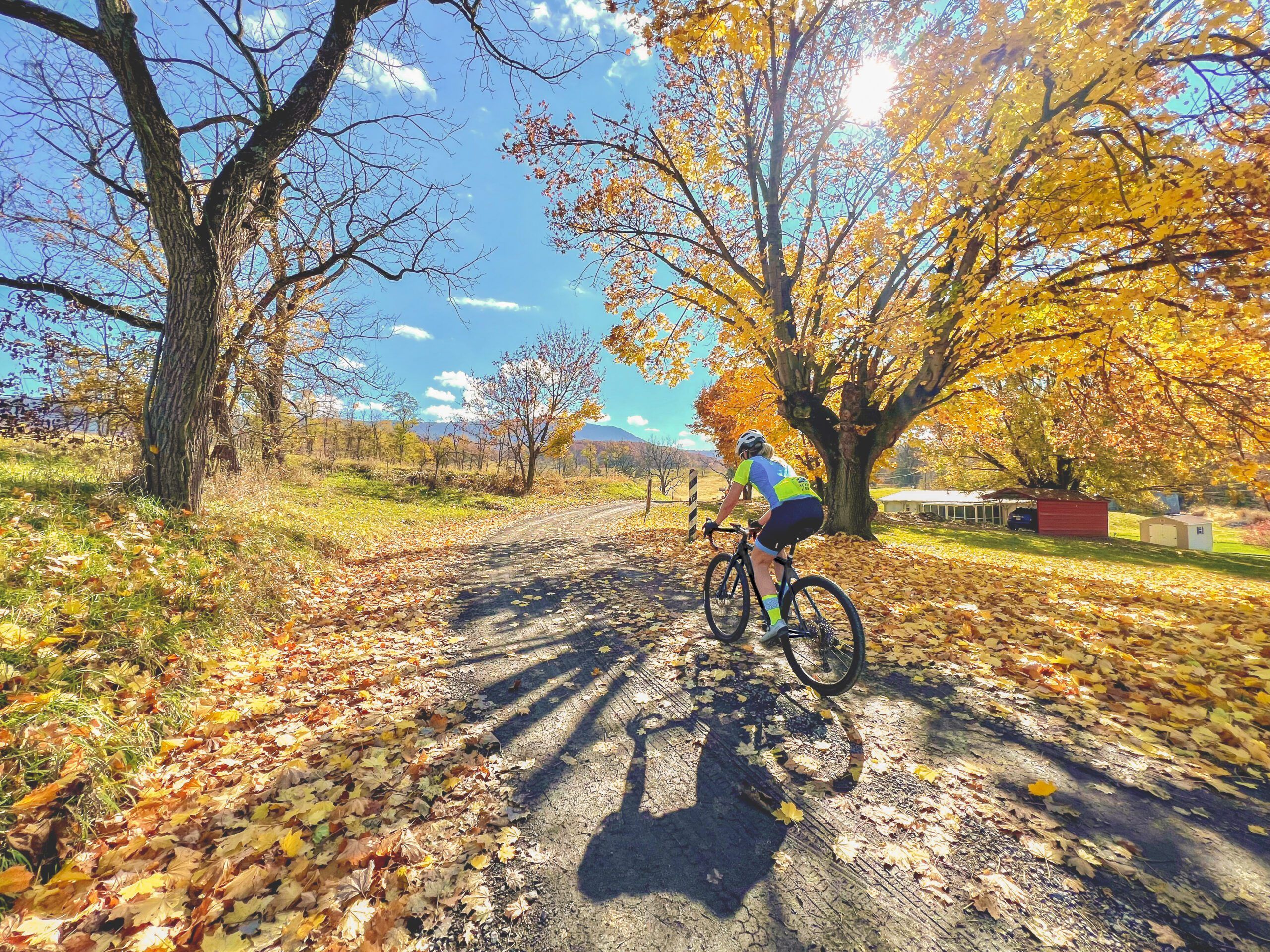 A person riding their bike in Virginia