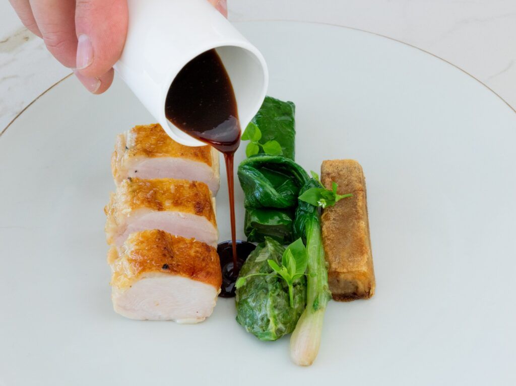 A dish at Fleur de Loire hotel in Loire Valley