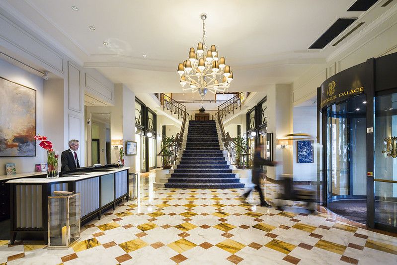 Elegant hotel lobby