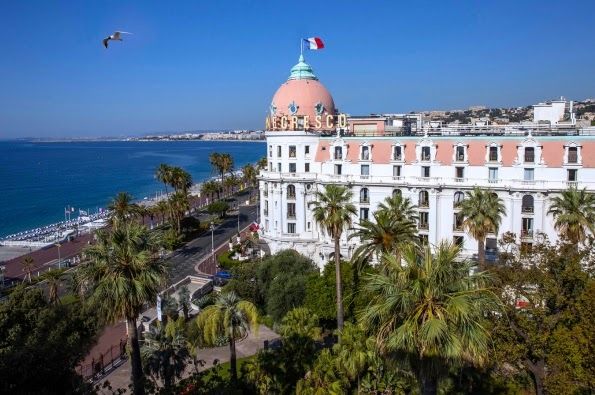 View of Hotel Negresco and the Mediterranean sea
