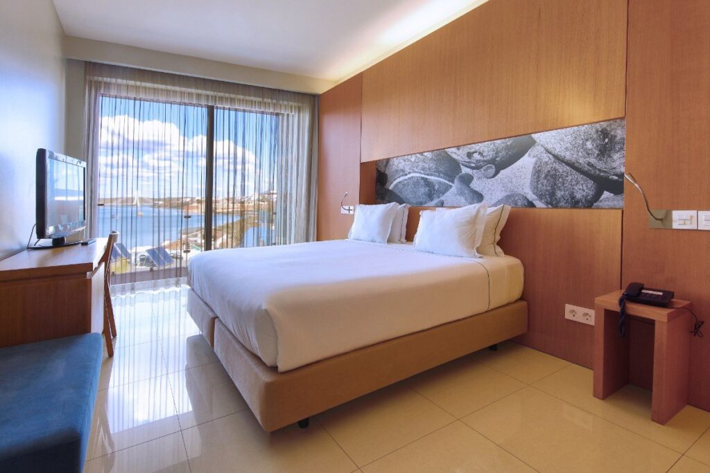 Double bedroom with view at Agua Hotel and Spa Resort