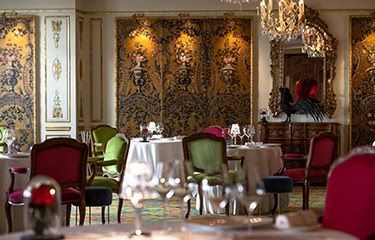 Ornate dining area at the Hotel Le Negresco