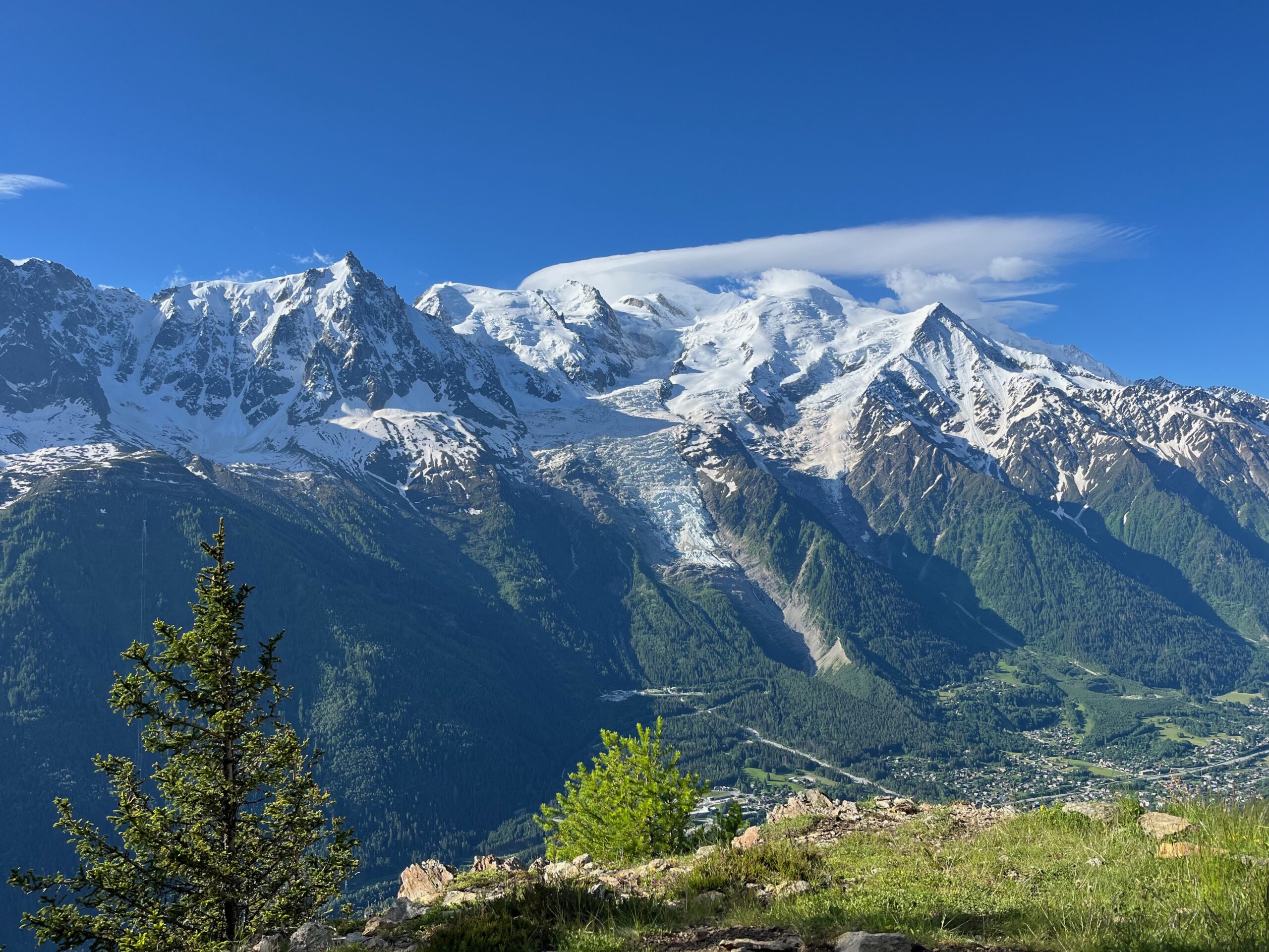 Lunch overlooking the Mont Blanc