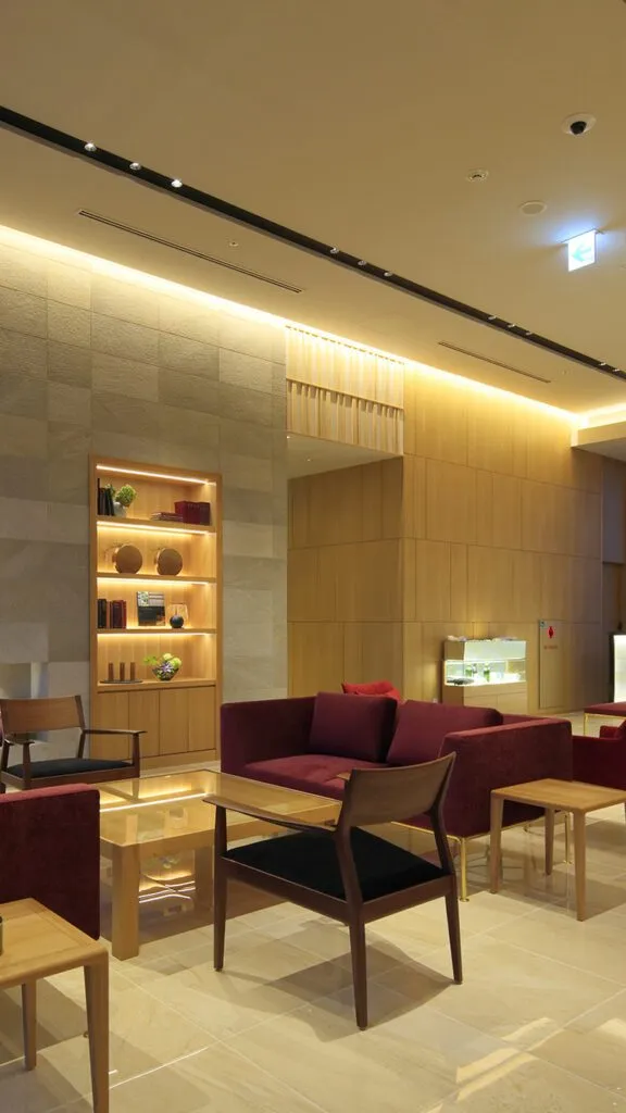 Stylish lobby at Candeo Nara Kashihara hotel.