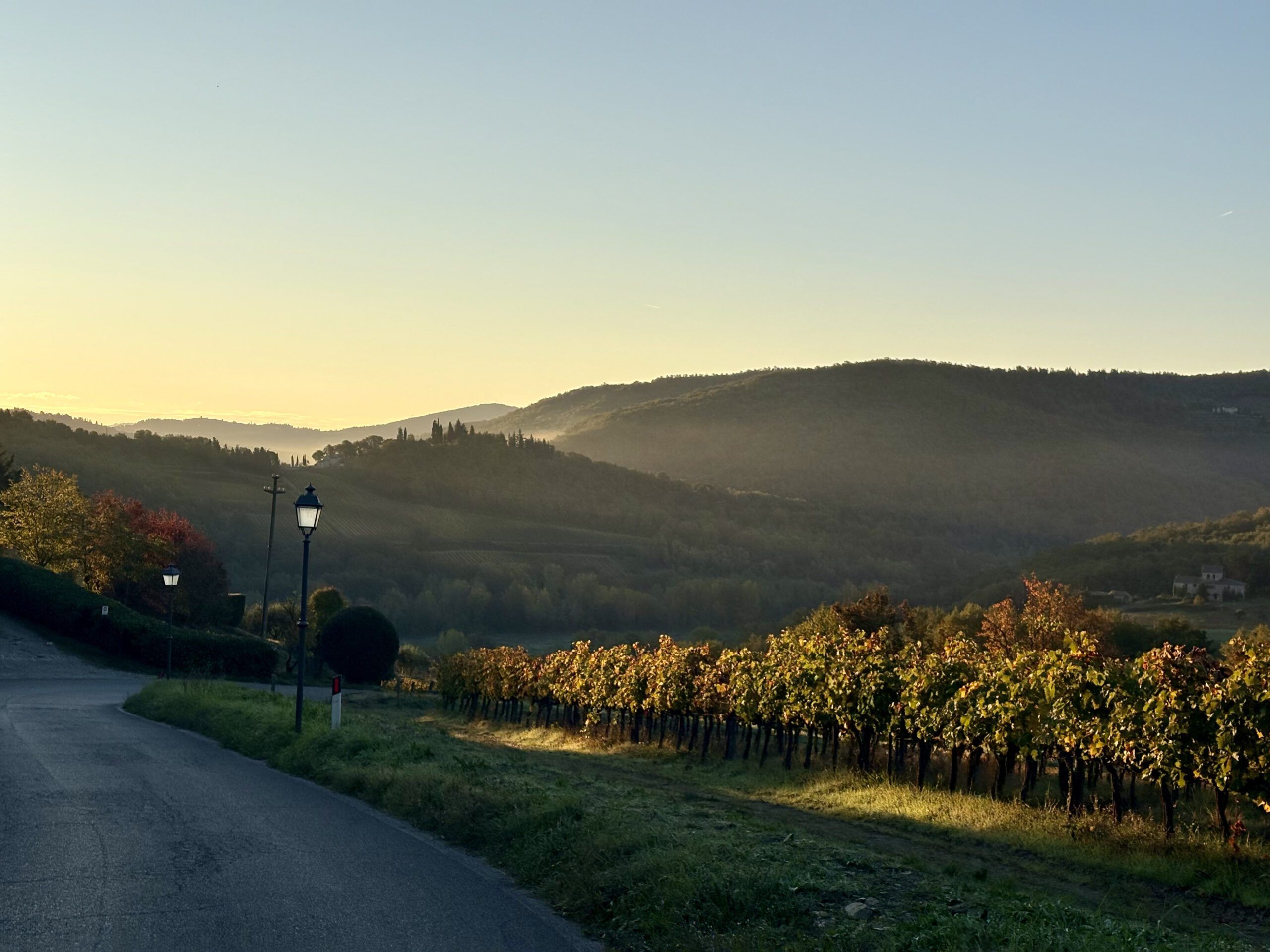 Early morning light on the Tuscan hills